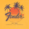 Fender Lifestyle Palm Sunshine Unisex T-Shirt Marigold S 9190119306
