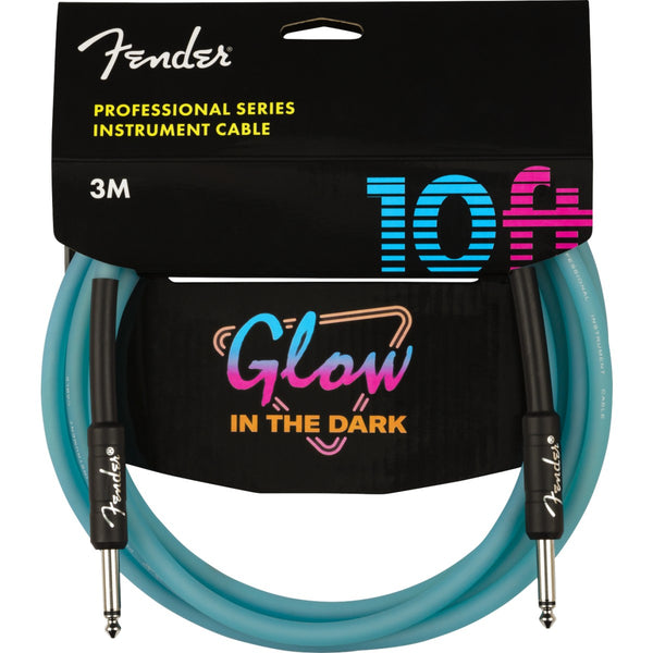 Cavo Fender Professional Glow in the dark, Blue, 10'(3m) 0990810108