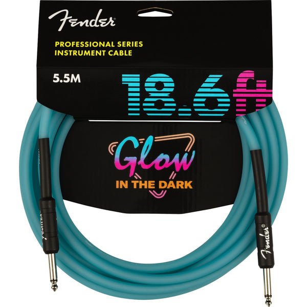 Cavo Fender Professional Glow in the dark, Blue, 18.6'(5m) 0990818108