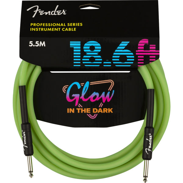Cavo Fender Professional Glow in the dark, Green, 18.6'(5m) 0990818119