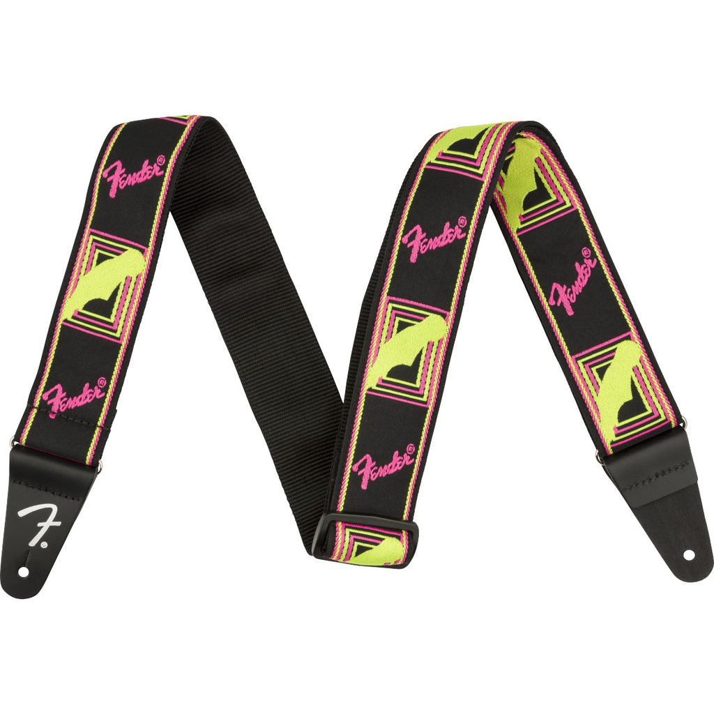 Tracolla Fender Neon Monogrammed Strap, Yellow/Pink 0990681304
