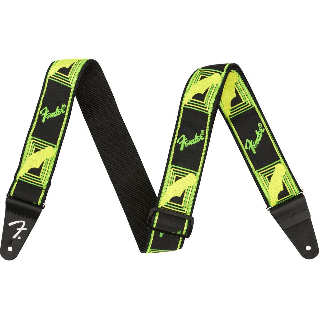 Tracolla Fender Neon Monogrammed Strap, Green/Yellow 0990681307