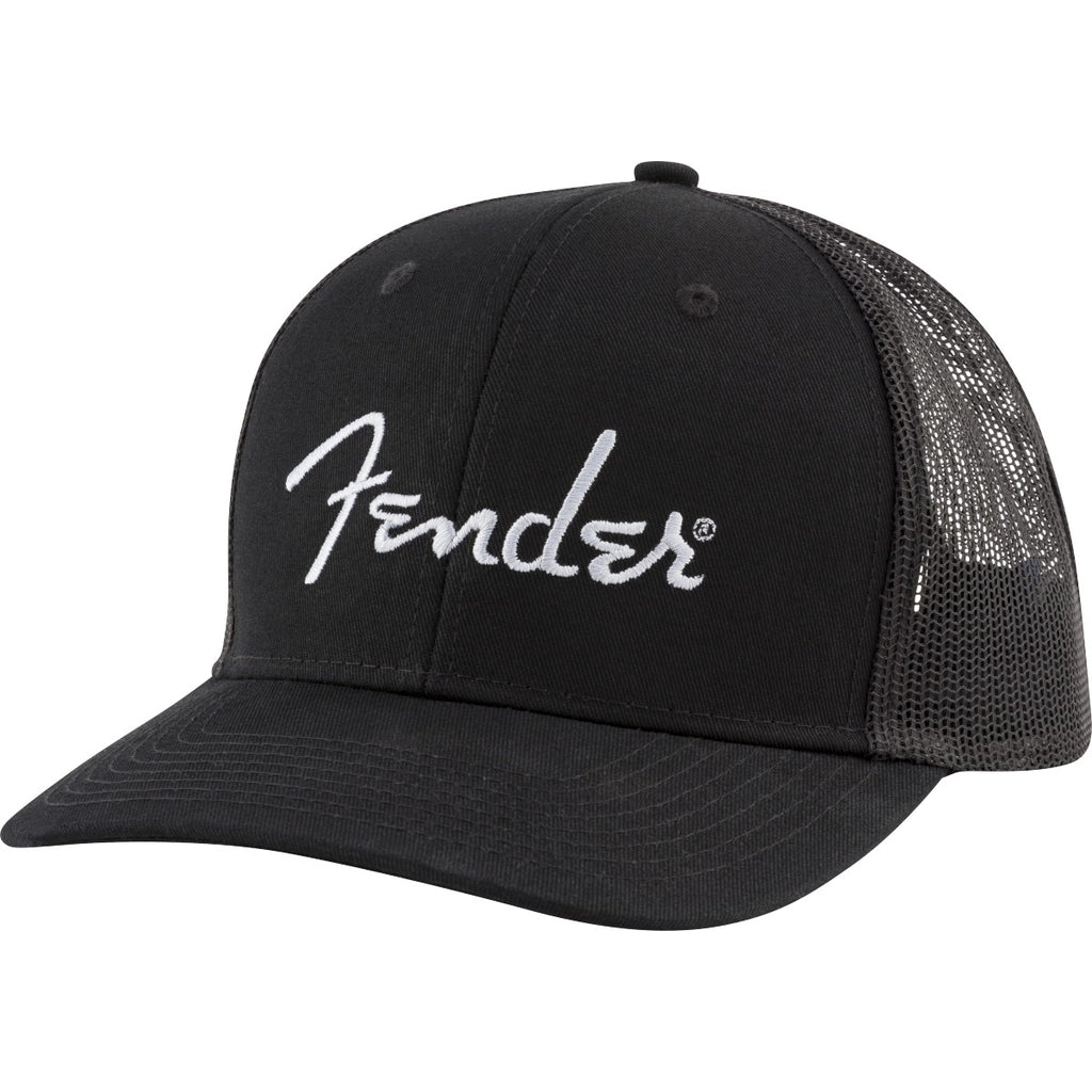 Fender Silver Logo Snapback Hat, Black, One Size Fits Most 9122421100