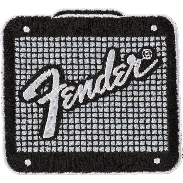 Fender Amp Logo Patch, Black and Chrome 9122421107