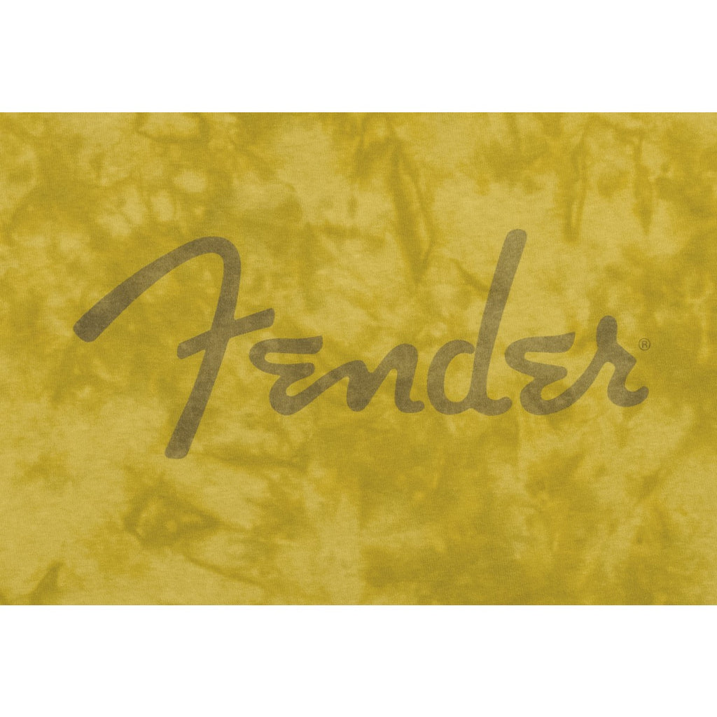 T-shirt Fender Spaghetti Logo Tie-Dye  Mustard, M 9122431406