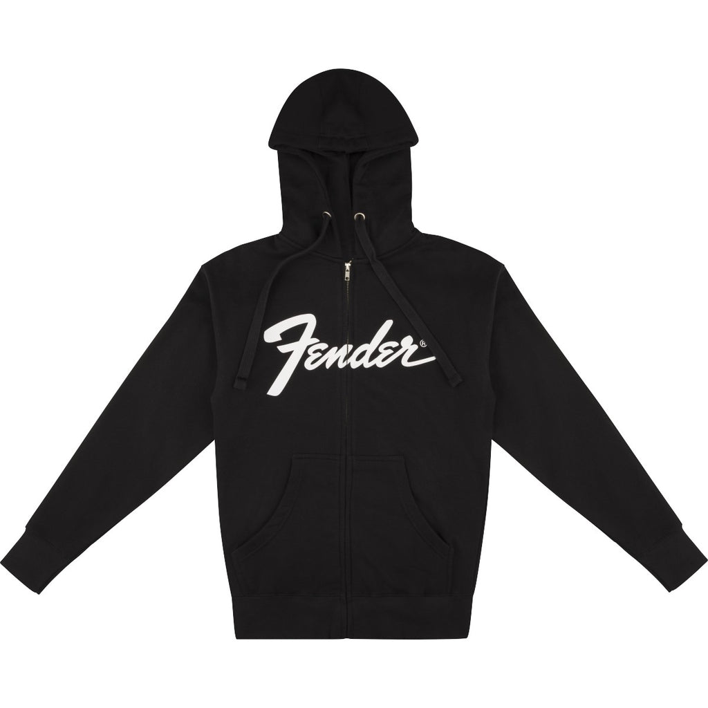 Felpa fender transition logo zip front hoodie, blk,l 9113200506