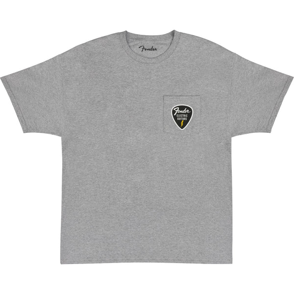 T-shirt fender pick patch pocket tee, athletic grey, s 9192600306