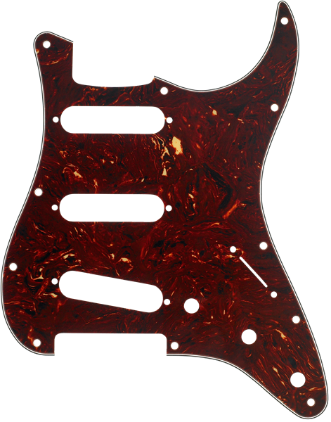 FENDER Pickguard, Stratocaster® S/S/S 11-Hole Mount Tortoise Shell 4-Ply