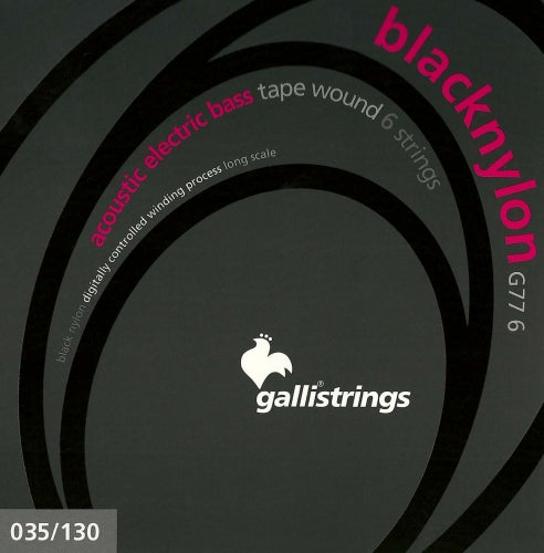 GALLI - muta bas.el. - BASS BLACK NYLON - Tape wound .035-.130 - 6 corde