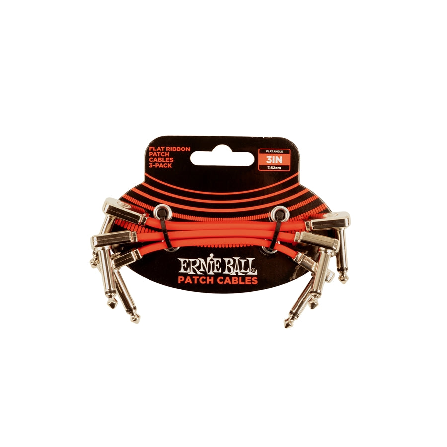 6401 Flat Ribbon Patch Cable Red 7,62cm 3-Pk
