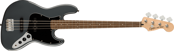 SQUIER Affinity Series™ Jazz Bass® Laurel Fingerboard Black Pickguard Charcoal Frost Metallic
