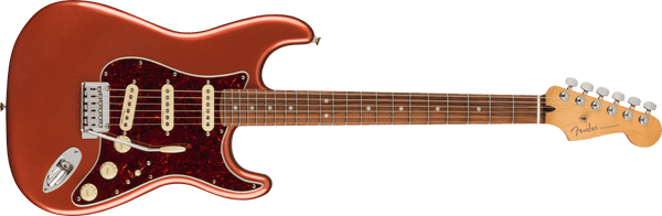 FENDER Player Plus Stratocaster® Pau Ferro Fingerboard Aged Candy Apple Red